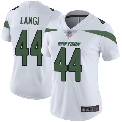 New York Jets Limited White Women Harvey Langi Road Jersey NFL Football #44 Vapor Untouchable